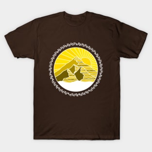 The Adventure Begins Mountains Nature T-Shirt